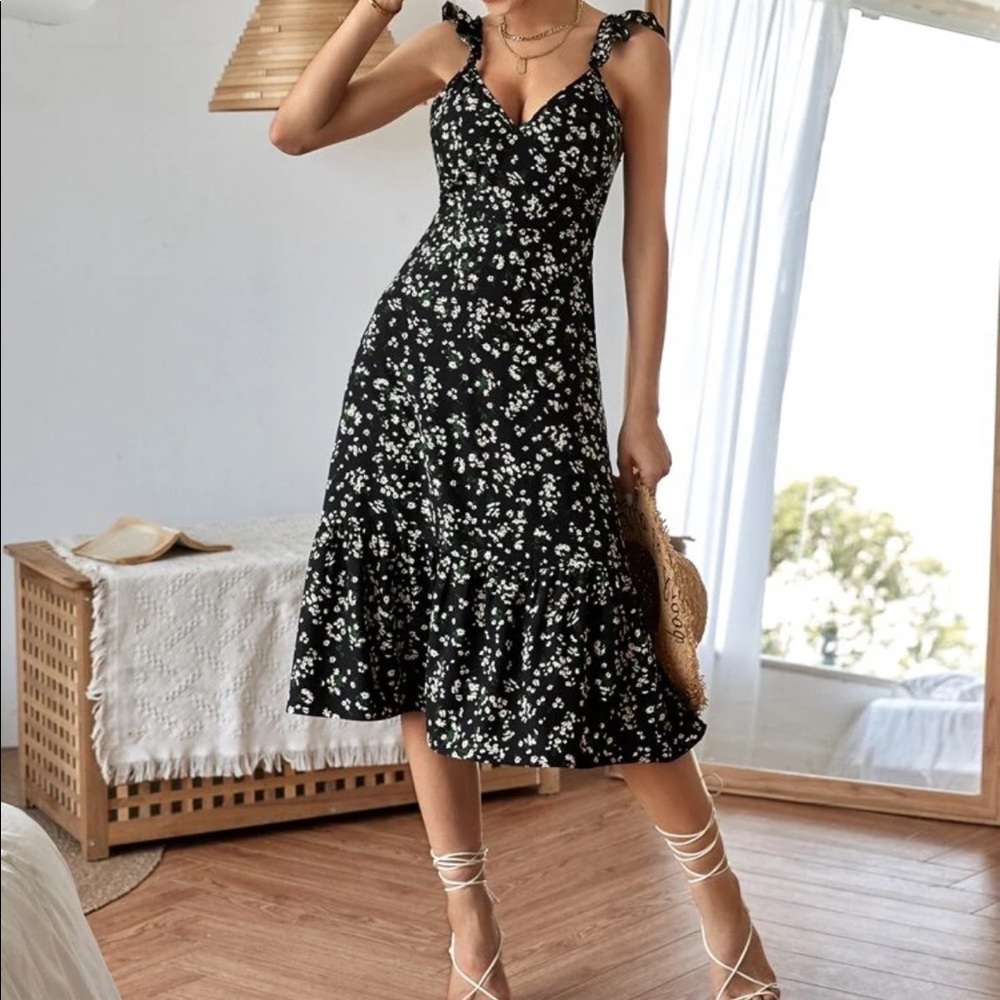 Boho floral print cami dress